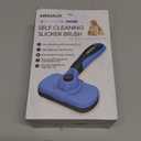 Swihauk Self Cleaning Slicker Brush - Skin Friendly Deshedding Grooming Tool for Dogs & Cats, Suitable for Shedding & Haired Pets, with Pet Supplies Accessories, Blue