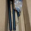 23.6 Inch Matte Black Downrod for Ceiling Fan - Non-Threaded Universal Extension with Ball Head, Assemblable suspension rods,Single Unit