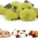 Weighted Dragon Stuffed Animal Soft Weighted Plushes Cute Green Dragon Plush Toy Birthday Gift for Boys Girls Kids Adults (20" 3.3 lbs)