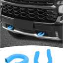 Hoolcar Blue Tow Hook Covers Fit for 2014-2024 2025 Chevy Silverado/GMC-Sierra Front Bumper Tow Hooks Rubber Protector Trim Exterior Accessories