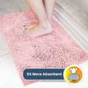 Muddy Mat | Super Absorbent Door Mat Indoor, Microfiber Quick Dry Chenille Entryway Rug, Non-Slip Front Door Mat, Indoor Mats for Entryway, Machine Washable Pet Rug, Pink 24"x60"