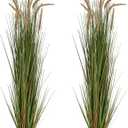 VEVOR Artificial Grass Plant, 2 Pack 59 inch Horsetail Reed Grass in Pot, Premium PVC Faux Fake Greenery Shrubs Plant for Indoor Outdoor House Home Garden Office Room Dcor, Housewarming, Green (5FT)