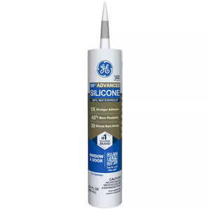 GE
Advanced Silicone 2 Caulk 10.1 oz Window and Door Sealant Light Gray