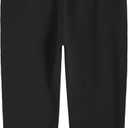 Weintee Women's Knit Sweatpants Capri Pants with Pockets (Black). S Size