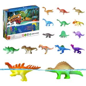 Dinosaur Series - 16pcs Temperature Color Changing Bath Toys, Water Table Toy for Easter Egg Fillers,Goodie Bags Fillers,Themed Party,Classroom Rewards,Carnival Prize, for Kids 3+