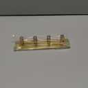 1PCS-Adhesive Key Holder for Wall, Key Holder Wall Mount, Key Hanger, Beautiful and Practical, Strong Weighing Capacity Suitable for Scenes Such as Entrance, Kitchen and Bathroom(Four Rows, Golden