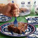 World Cup 2026 Soccer Party Decorations - 150Pcs Disposable Paper Plates and Napkins Party Supplies for Soccer Themed Birthday, Game Day Watch Parties, Fan Celebrations (For 50 Guests)