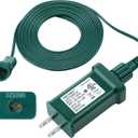 Meonum LED Power Supply, UL Certification Transformer Replacement Class 2 Power Supply with 3 Meter 2 Pin Extension Cable, Low Voltage Transformer US Plug Adapter for Christmas Tree Light (TS-13W29V)