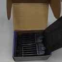 Clipper Guards for Wahl 10 12 14 16 18 20 Hair Clipper Guards 6pcs Extra Long Clipper Guard Attachments 2.5 Inch Clipper Guides Multiple Sizes Universal 2.5", 2.25", 2", 1.75", 1.5", 1.25" (Black)