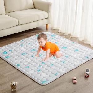 Extra Thick Baby Play Mat for Floor, 71" x 59" Play Mat for Playpen, Cushioned Crawling Mat, Waterproof Washable Foldable Tummy Time Playmat for Infants, Babies and Toddlers(Stars & Moon)