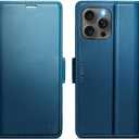 for iPhone 15 Pro Max Case Wallet with RFID Blocking Card Holder, PU Leather Kickstand Protective Flip Phone Cover Fit for iPhone 15 Pro Max 6.7", Blue