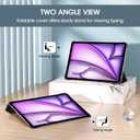 ProCase for iPad Air 13 Inch Case M3 2025/M2 2024, Slim Smart Cover iPad 13 Air M3 M2 Case with Translucent Hard Shell Back, Supports Touch ID, Auto Wake/Sleep -Black