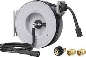 Giraffe Tools Pressure Washer Hose Reel with 60ft Replaceable Hose, Power Washer Retractable Hose Reel, Heavy Duty, Wall/Floor Mounted, 4000 PSI