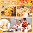 Buryeah 4 Pcs 50 x 60 Inch Thanksgiving Fall Throw Blanket Warm Soft Pumpkin Maple Autumn Plush Blanket Flannel Fleece Throw for Couch Chair Bedroom Picnic Home Decoration
