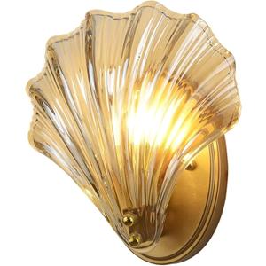 LED Wall Sconces, Modern Wall Sconce, Glass Lampshade Metal Wall Lighting Fixture, Flush Mount Wall Lamp,Simple and Beautiful