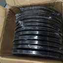 Organic Black & Gold Rim Plates 120 Count - 9" Elegant Disposable Plastic Dinner Plates for Parties & Gatherings
