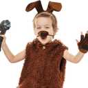 Syhood Puppy Dog Costume Set Ears Headband Bowtie Nose Tail Paw Gloves Accessories for Carnival