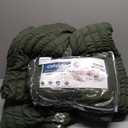 CozyLux Queen Comforter Set Olive Green Seersucker 7 Pieces Bed in a Bag Queen Comforter Set with Sheets Luxury Soft Bedding Set with Down Alternative Comforter, Sheets, Pillowcases & Shams All Season