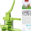 Happizza Button Maker Machine, 75mm(3 inch) DIY Pin Button Maker Press Machine Kit, Badge Button Press Machine Pin Maker Machine with Free 100pcs Button Parts&Pictures&Circle Cutter&Magic Book