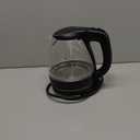 OVENTE Electric Kettle, 1.5L Borosilicate Glass Countertop Water Heater and Boiler for Coffee or Tea, BPA-Free, Auto Shut-Off, Boil-Dry Protection, Removable and Washable Spout Filter, Black KG83B