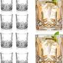 Crystal Whiskey Glasses Set of 8(Buy 6, get 2 Free), 11 OZ Old Fashioned Whiskey Glasses, Bourbon Cocktail Rocks Glasses, Clear Bar Glasses for Drinking Scotch Gift for Men