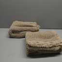 MIULEE Set of 2 Waffle Bathroom Rugs, Boho Bath Rugs Non Slip Washable, Super Absorbent Bath Mats, Ultra Soft Rubber Backed Shower Mats for Bathroom Floor, Tub and Shower, Brown, 24x36 Inch