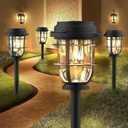 Bright Solar Pathway Lights Outdoor, 8 Pack Waterproof IP65, Auto On/Off Solar Powered Garden Lights for Yard Lawn Walkway Landscape Pool Outside - 3-in-1 Hanging, Tabletop & Stake Lighting