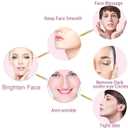 Amirce Face Massager Roller Golden 3D Roller Electric Facial Roller and T Shape Facial Roller Massager Kit Face Rollers