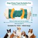 Pceotllar Indestructible Dog Chew Toys, Interactive Puzzle Toys with Beef Flavor, Safe Rubber for Aggressive Chewers - Large, Medium, Small Dogs - Green