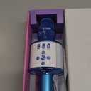 BONAOK Karaoke Microphone for Kids & Adults - Bluetooth Microphones Singing Mic with Disco Lights, Echo Effect, Built-in Speaker Portable Karaoke Player for Party Travel Gifts Q78(Blue)