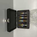 Lichamp Step Drill Bit Set for Metal Sheet Heavy Duty, 5-Piece HSS Step Up Down Drill Bits Stepper Unibit for Steel Hole, 50 Sizes from 1/8 to 1-3/8 inches, B105RD