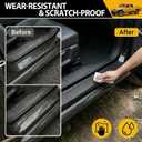 Door Sill Guards Kit for 2018-2025 Jeep Wrangler JL/2020-2025 Gladiator JT Door Sill Protector Accessories, Door Entry Guard for Wrangler JLU&Gladiator JT 4 Door (4 Pcs Set-Black)