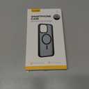 Lamicall Magnetic Case for iPhone 15 Pro Max, for Magsafe - [Diamond Textured Anti-Slip Edge] [Military Grade Shockproof Protection] Translucent Hard Slim Magnet Protective Cover (Black)