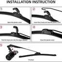 KEMIMOTO UTV Electric Windshield Wiper Motor Kit for Most UTV Compatible with Can Am Defender Pro Compatible with Mule Teryx 16" 12V Wiper Blade