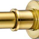 BRIOFOX Industrial Shower Curtain Rod - Rustproof Non-Slip 43-72 Inches Tension Curtain Rod for Window or Bathroom, Light Gold