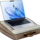 Breathable Laptop Pillow, Ultra Lightweight Lap Desk with Cushion (Beige, Lap Desk with Wrist Rest)