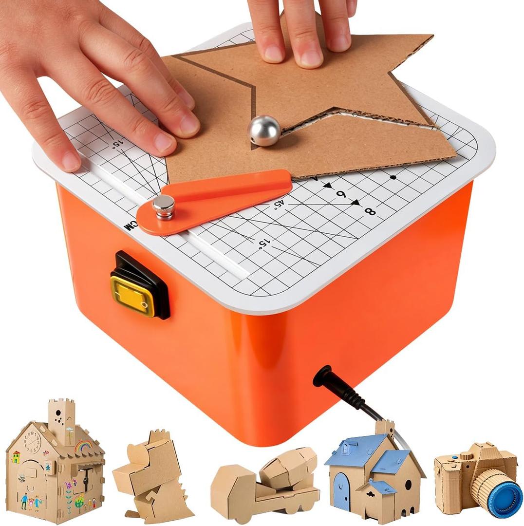 Cardboard Cutter for Kids, Safety Craft Knife,Cardboard Tools for Kids,Safe DIY Cardboard Construction Tool Kit, STEM Educational Toy for Kids and DIY Building&Craft Projects, 3.0 X 1.0 X 3.0 Inches