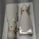 Valery Madelyn Easter Bunny Decorations for Home, 2Pcs Ceramic White Rabbit Statue Figurine Spring Decor, Easter Gift Tabletop for Indoor Outdoor Garden Lawn Yard Decor Table Centerpieces (Large)