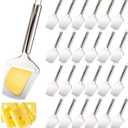 LemonRoad 24 Pack Stainless Steel Cheese Slicers Heavy Duty Plane for All Types of Multi-functional-handheld Slicer Cheese Shaver-silver Non-stick-dishwasher Safe for Kitchen Cooking