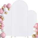 VEVOR Arch Backdrop Stand with Cover, 6ft,5ft&4ft, Set of 3 Balloon Metal Arch Stand for Ceremony, Gold Wedding Arch Backdrop Stand, Fit for Birthday Party, Baby Shower, Graduations, Holiday