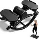 Rock Stepper Side to Side Low Impact Stair Stepper, Side Steppers for Exercise at Home with Resistance Bands & Non-Slip Mat – Exercise Step Balance Board Workout Equipment for Apartment & Living Room