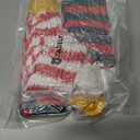 2 x JaGely 2 Pieces Christmas Dog Knitted Scarf Holiday Cute Scarf for Small Medium Cat Xmas Winter Dog Bandanas Decor for Pet(Red and White, Red and Green,Striped)