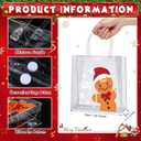 Shinylin 24 Pcs Halloween Goodie Bags for Trick-or-treating Pumpkin Ghost Party PVC Clear Gift Bags with Handles Halloween Candy Pouches for Event Party Rewards Supply(Assorted,Christmas)