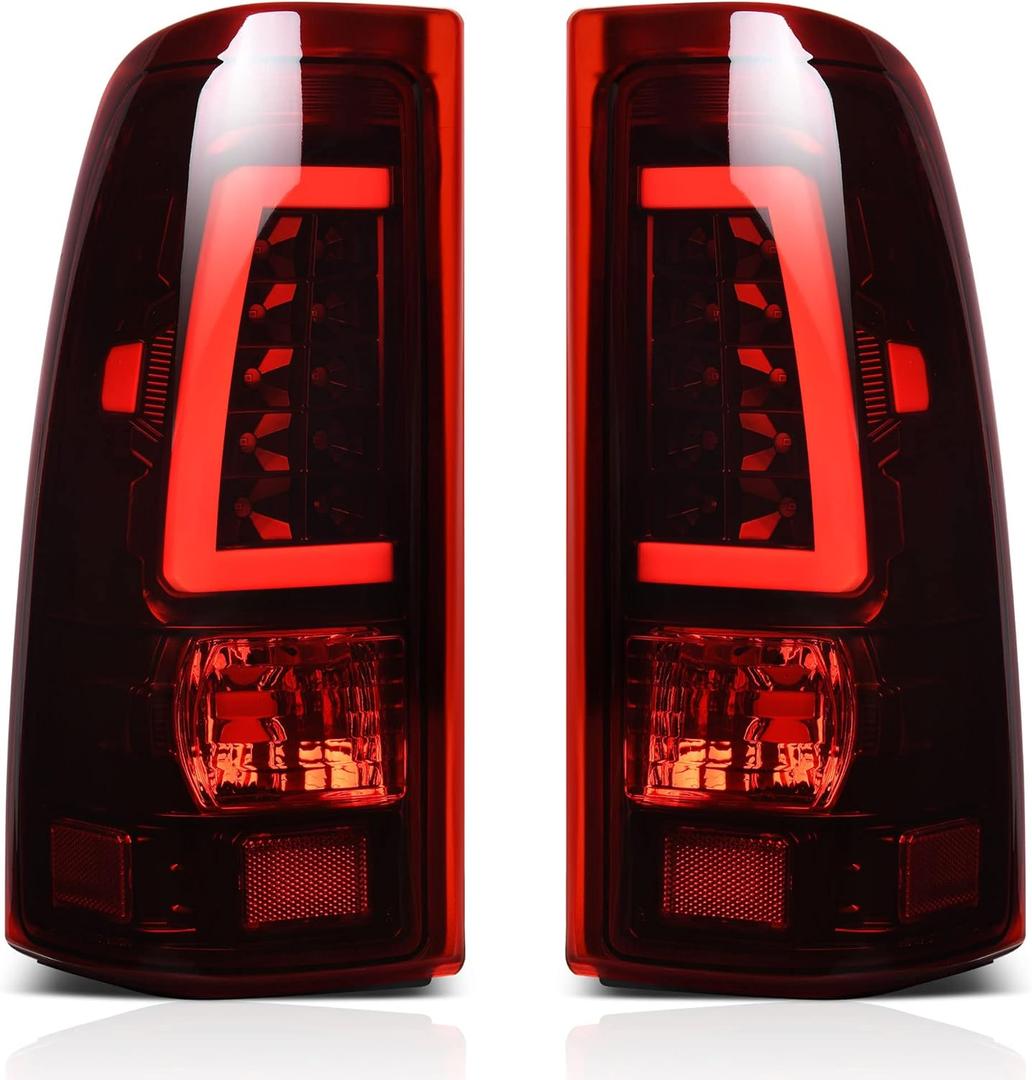 AUTOSAVER88 LED Tail Light Assembly Compatible with 03 04 05 06 2003-2006 Chevy Silverado 1500/1500HD/2500/2500HD, 2004-2006 Silverado 3500, 2007 Silverado Classic Rear Light - Pair