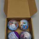 BEIGUO Christmas Crafts 4 Pack Colorful Balls with Modeling Clay Snowman DIY Kit for Kids Boys Girls Christmas Stocking Stuffers Gifts