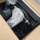 POPOSOAP 55W Solar Pond Waterfall Box with Fountain Pump, 304 Stainless Steel Pond Waterfall Spillway, Pond Spillway with 9.8FT PU Corrugated Tubing for Garden Waterfall,Water Features-P5552H