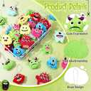 Libima 90 Pcs Mini Plush Keychain Small Stuffed Devil Bulk Cute Mini Stuffed Animals Keychains Set for Carnival Birthday Party Favor Back to School Gift