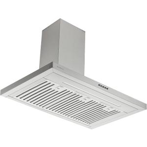 36 Inch Wall Mount Range Hood, 700 CFM Stainless Steel Chimney Vent Hood, Ducted/Ductless Convertible, 3-Speed Push Button Control, Dishwasher-Safe Filters, LED Strip Light