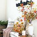 2 x RABUSOFA Fall Dog Pillow Covers 18x18 Inch,Autumn Sunflower Decor Thanksgiving Outdoor Cushion Case Farmhouse Decoration for Home Couch Orange(Orange, 18" x 18") (Yellow)