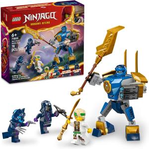 LEGO NINJAGO Jays Mech Battle Pack Adventure Toy Set for Kids, with Jay Minifigure and Mech Figure, Creative Ninja Gift for Boys and Girls Aged 6 Years Old and Up, 71805
